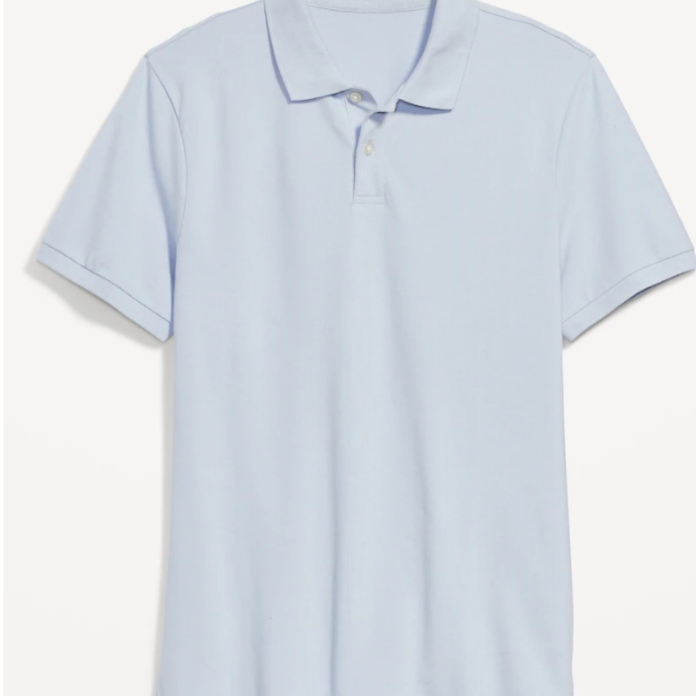 Men's Short Sleeve Light Blue Polo XXXL